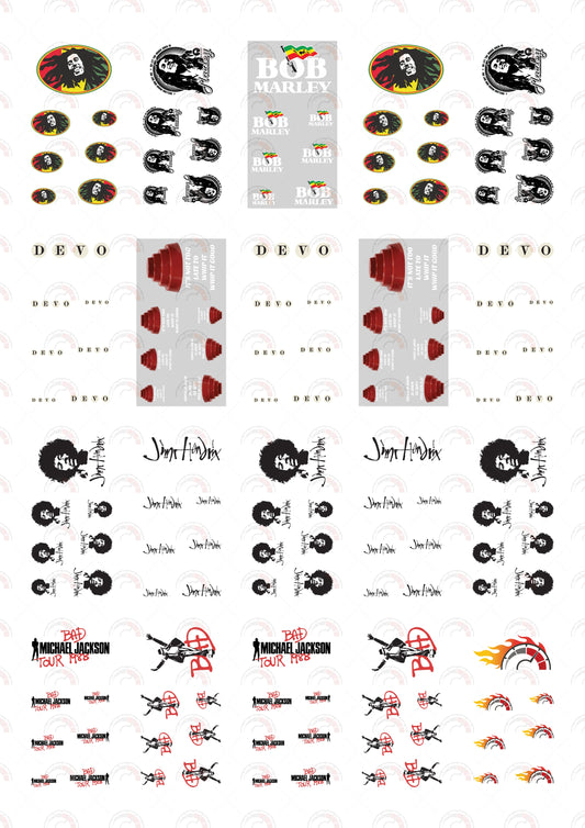 Bob Marley Diecast Car Stickers