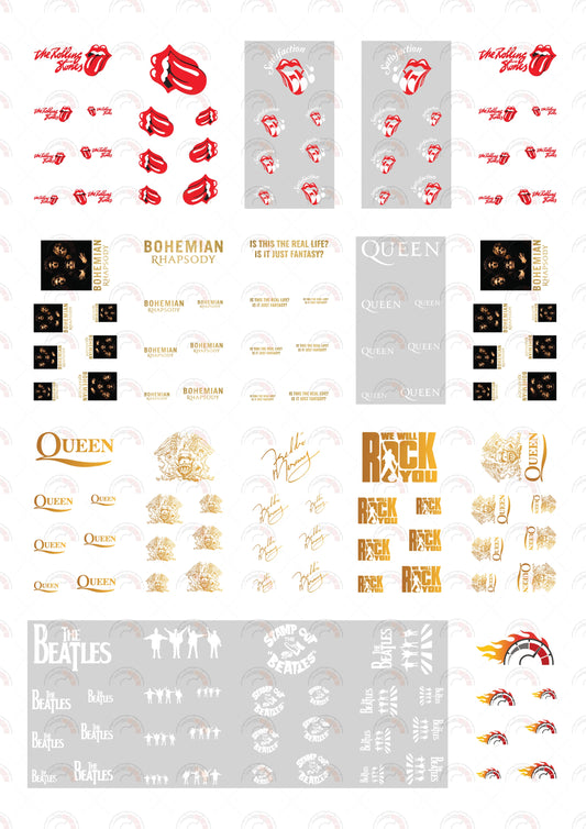 The Rolling Stones car sticker designs