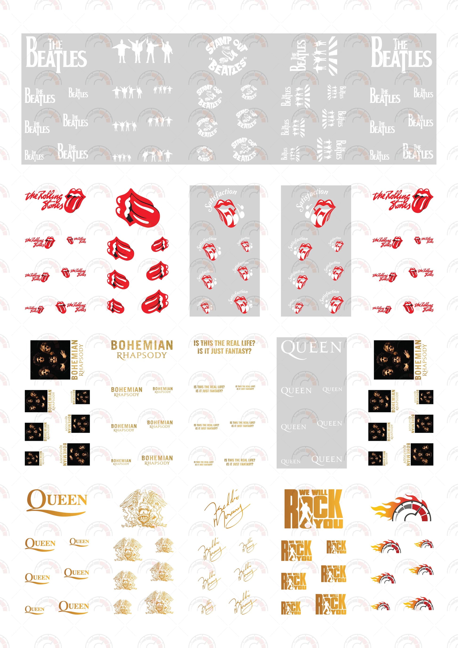 The Beatles design model car sticker