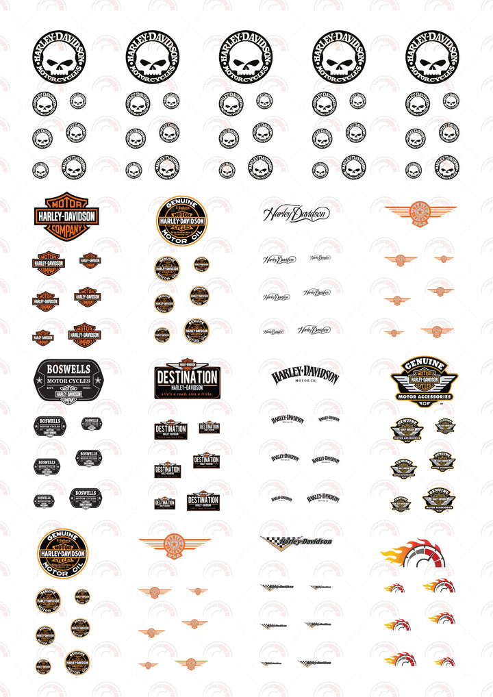 Harley Davidson Motorcyles Toy Car Sticker