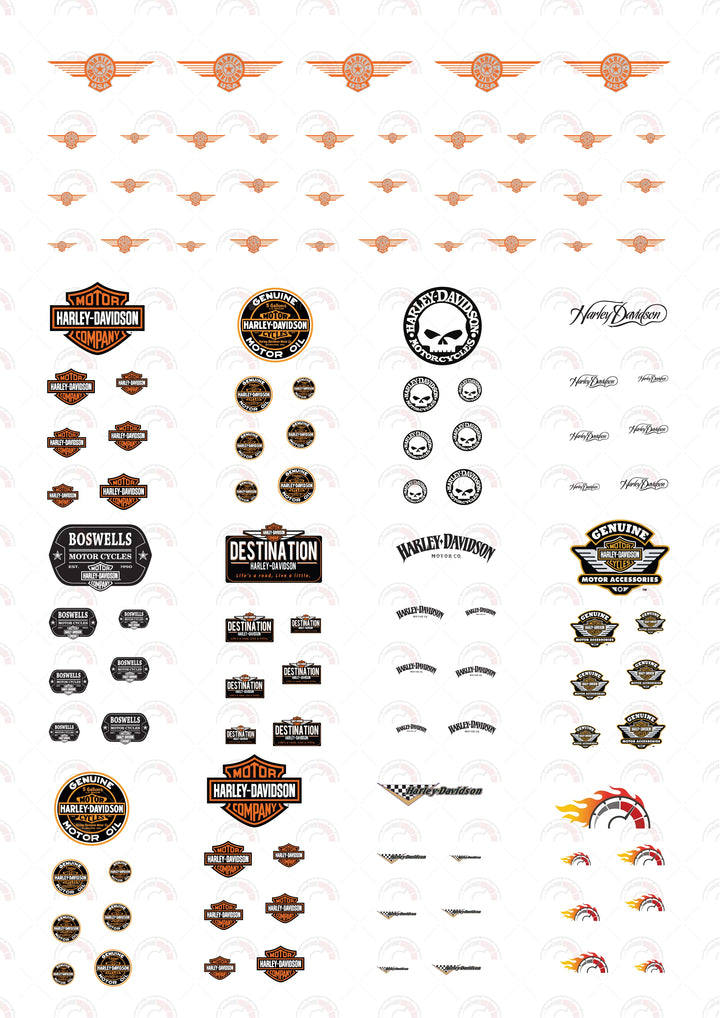 Harley Davidson USA Logo design stickers