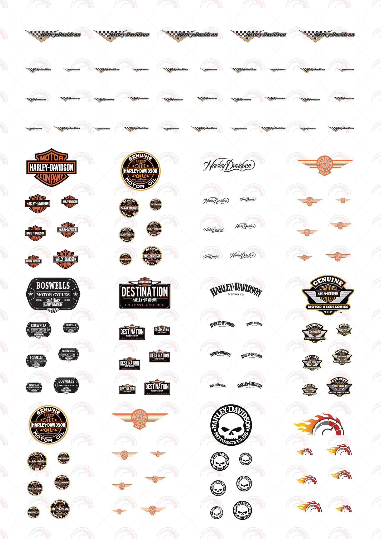 Harley Davidson Racing Toy Car Sticker Design
