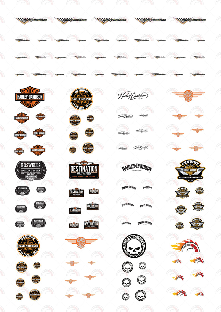 Harley Davidson Racing Toy Car Sticker Design