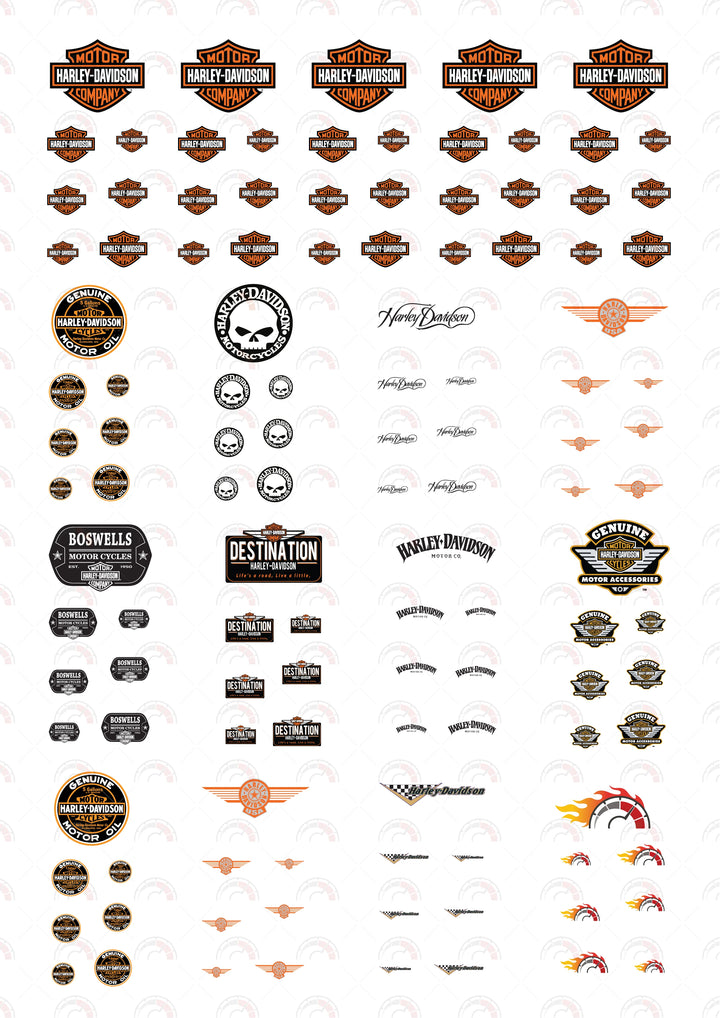 Harley Davidson Motor Company Toy car Decals