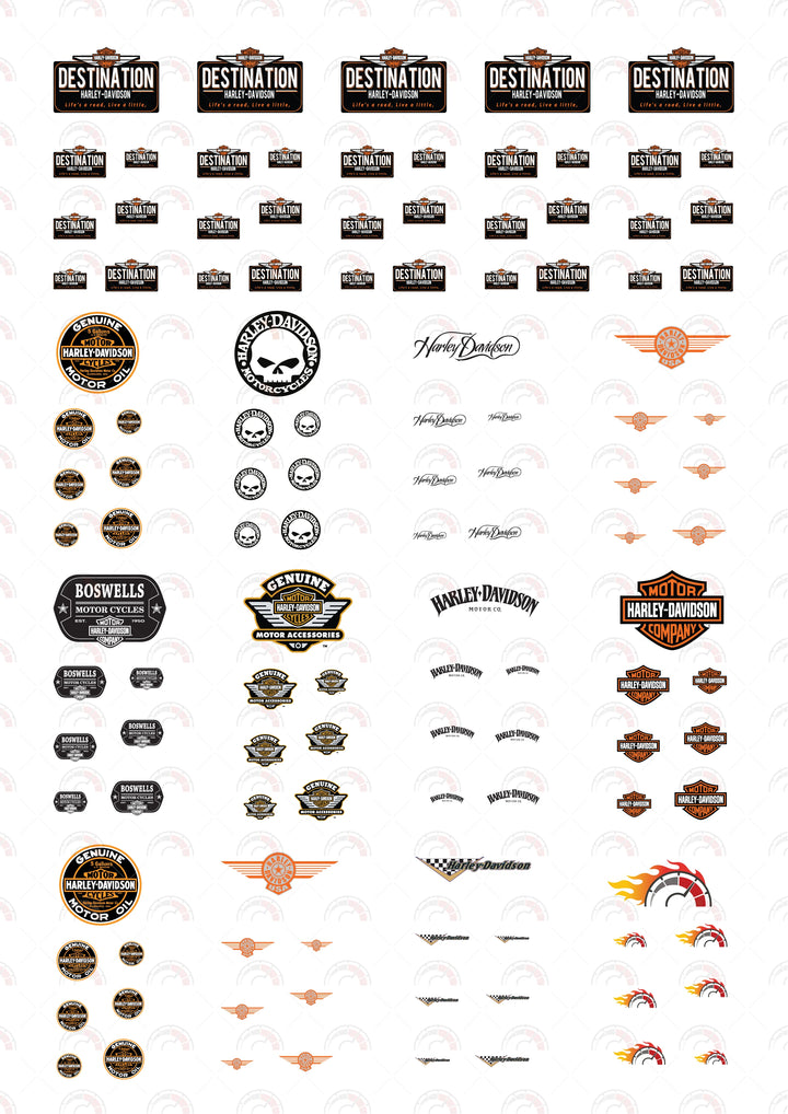 Harley Davidson Destination Custom Car Decals