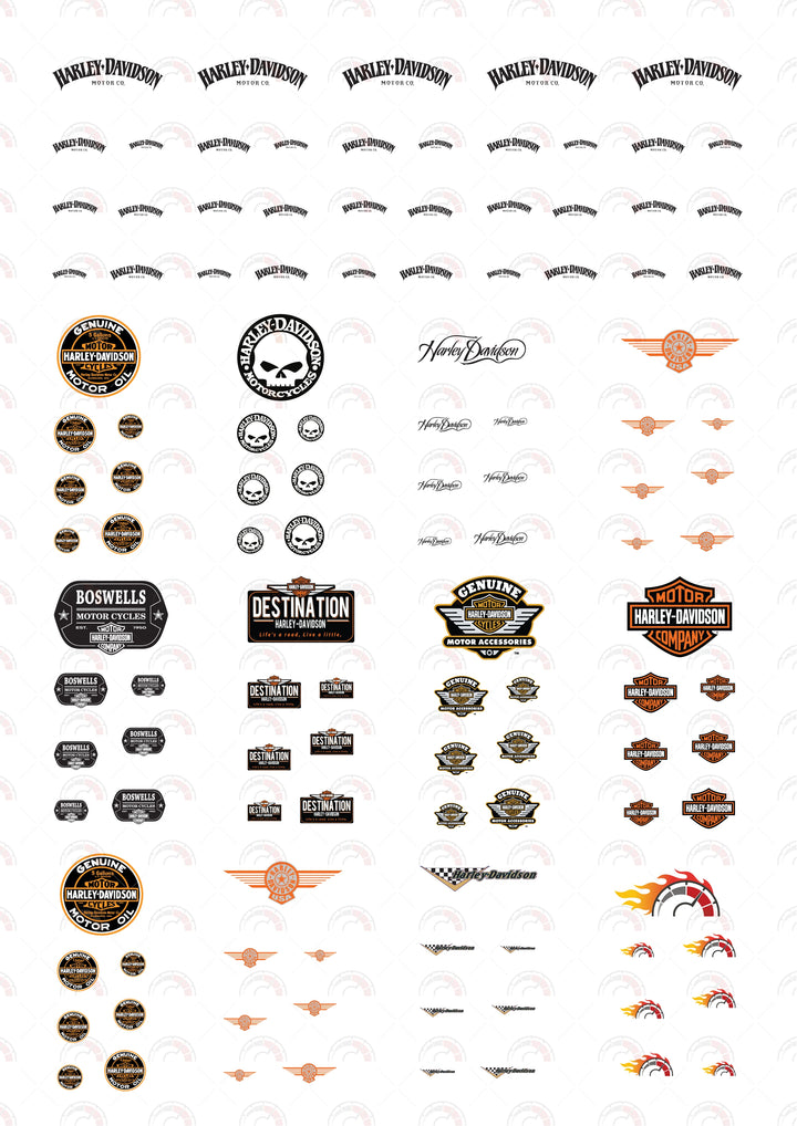 Harley Davidson Motor Co Play Vehicle Decals