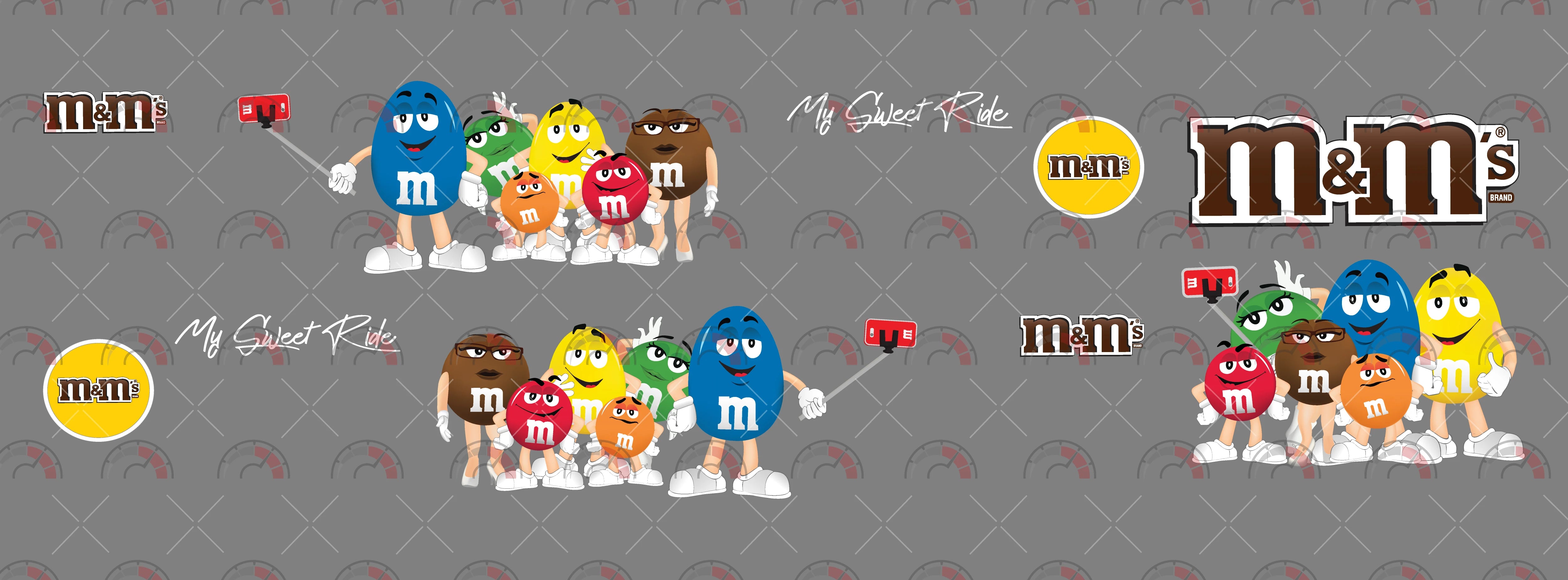 M&M Selfie 2 model Car Decals