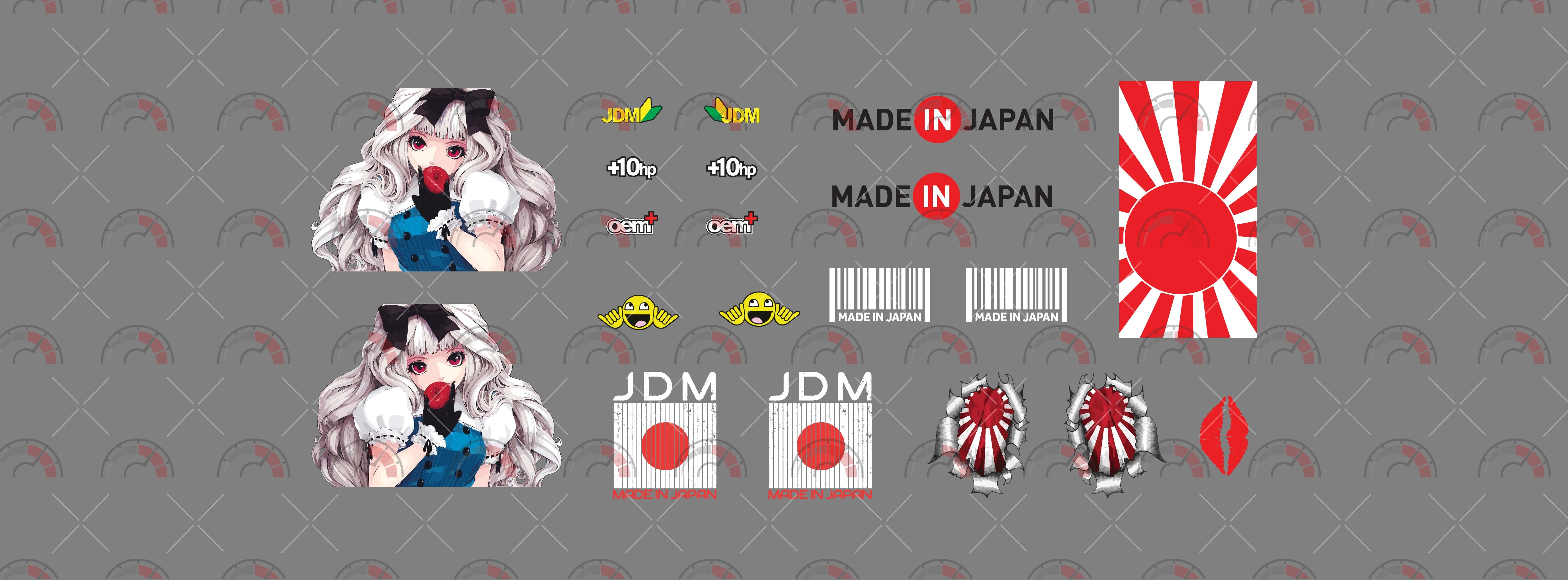 Made in Japan 02 Toy Car Sticker Design
