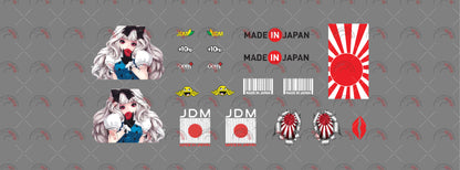 Made in Japan 02 Toy Car Sticker Design