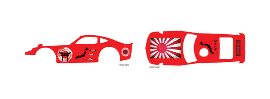 Made in Japan design toy car sticker