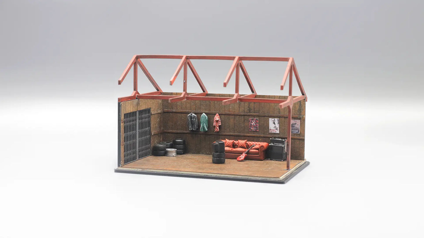 Man Cave Garage Mini Diorama for 1:64 Diecast Cars
