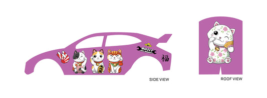 Maneki Cats design decals for model cars