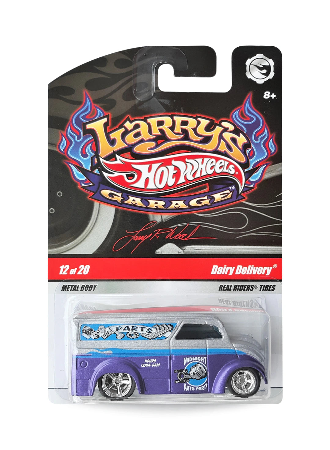 Hot Wheels Larry's Garage 2009 Dairy Delivery 1:64 – Silver & Purple