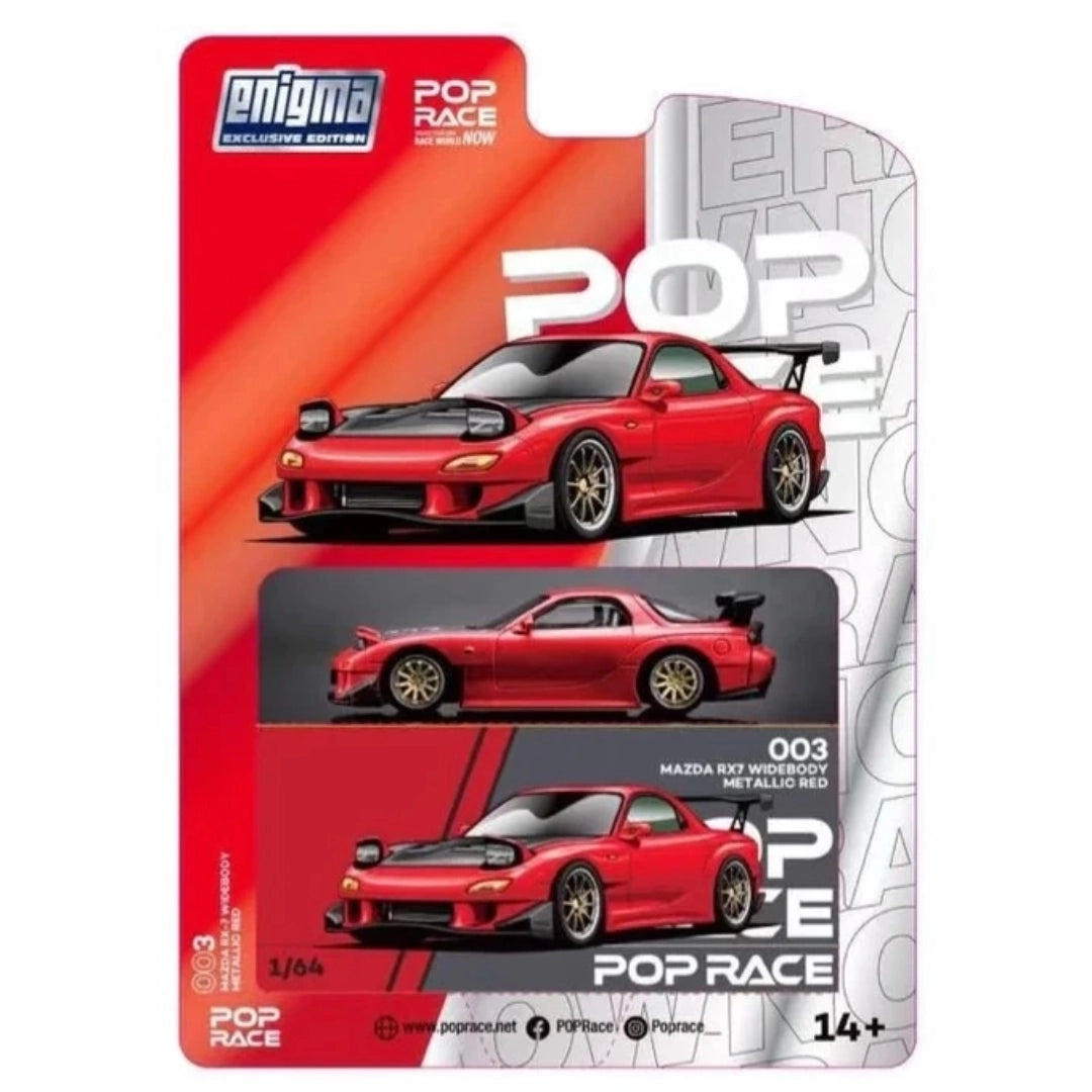 Mazda RX7 Widebody Metallic Red (Chase Golden Wheels)
