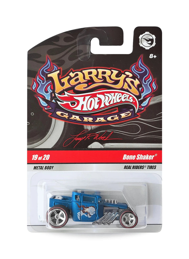 Hot Wheels Larry's Garage 2009 Bone Shaker 1:64 – Metalflake Blue