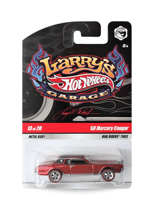 Hot Wheels Larry's Garage 2009 Mercury '68 Mercury Cougar 1:64 – Metalflake Dark Red
