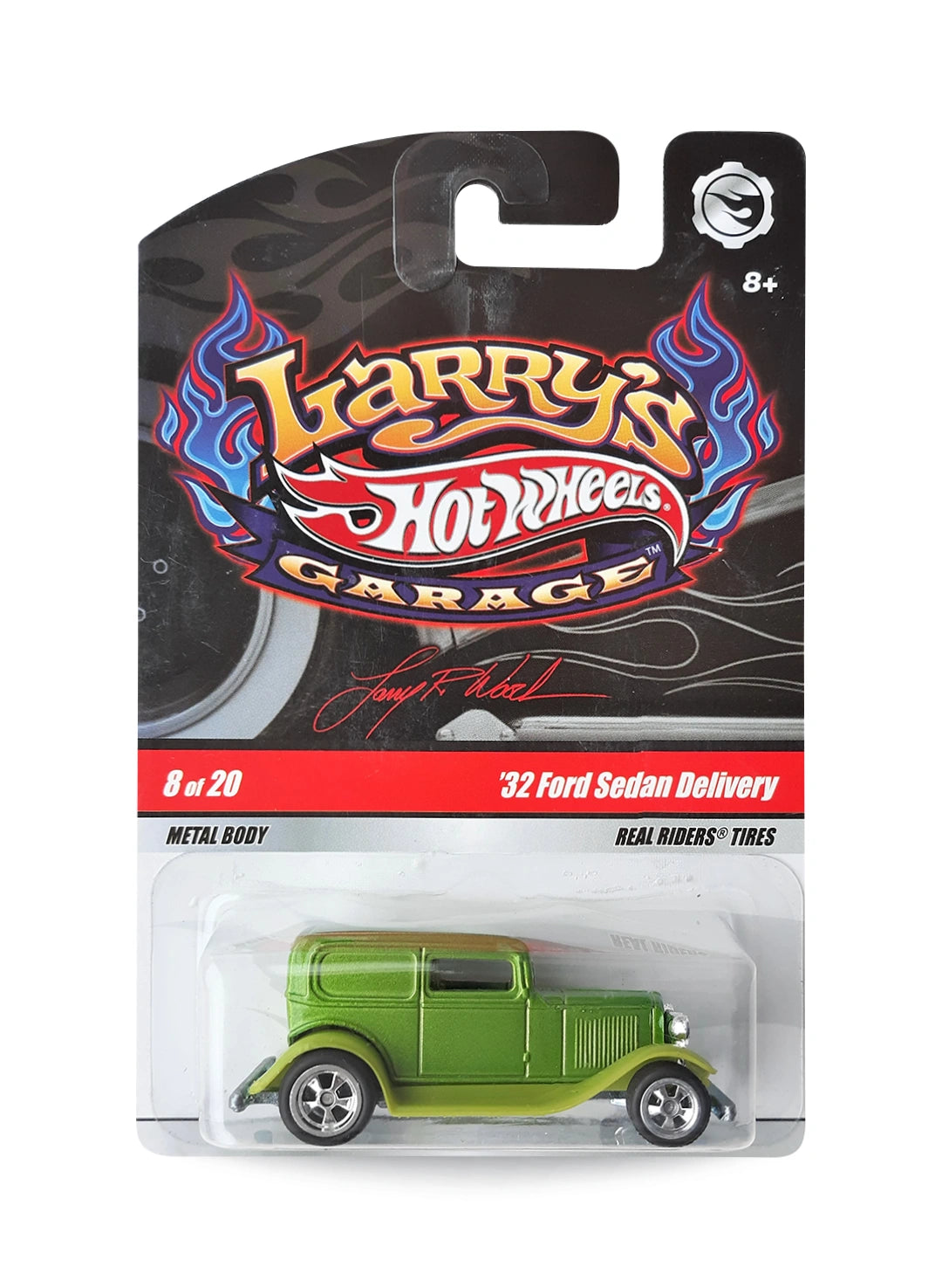 Hot Wheels Larry's Garage 2009 Ford '32 Ford Sedan Delivery 1:64 – Metalflake Light Green