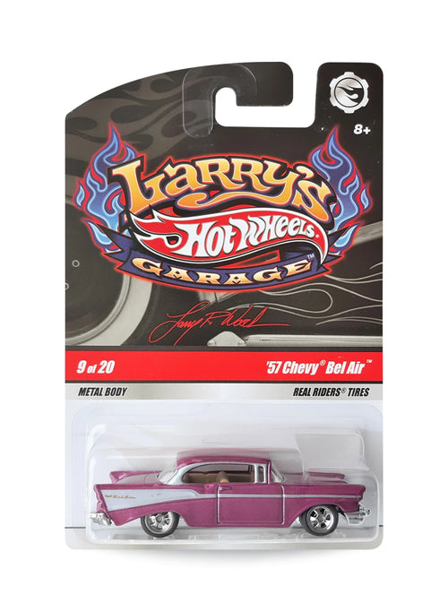 Hot Wheels Larry's Garage 2009 Chevrolet '57 Chevy Bel Air 1:64 – Metalflake Magenta
