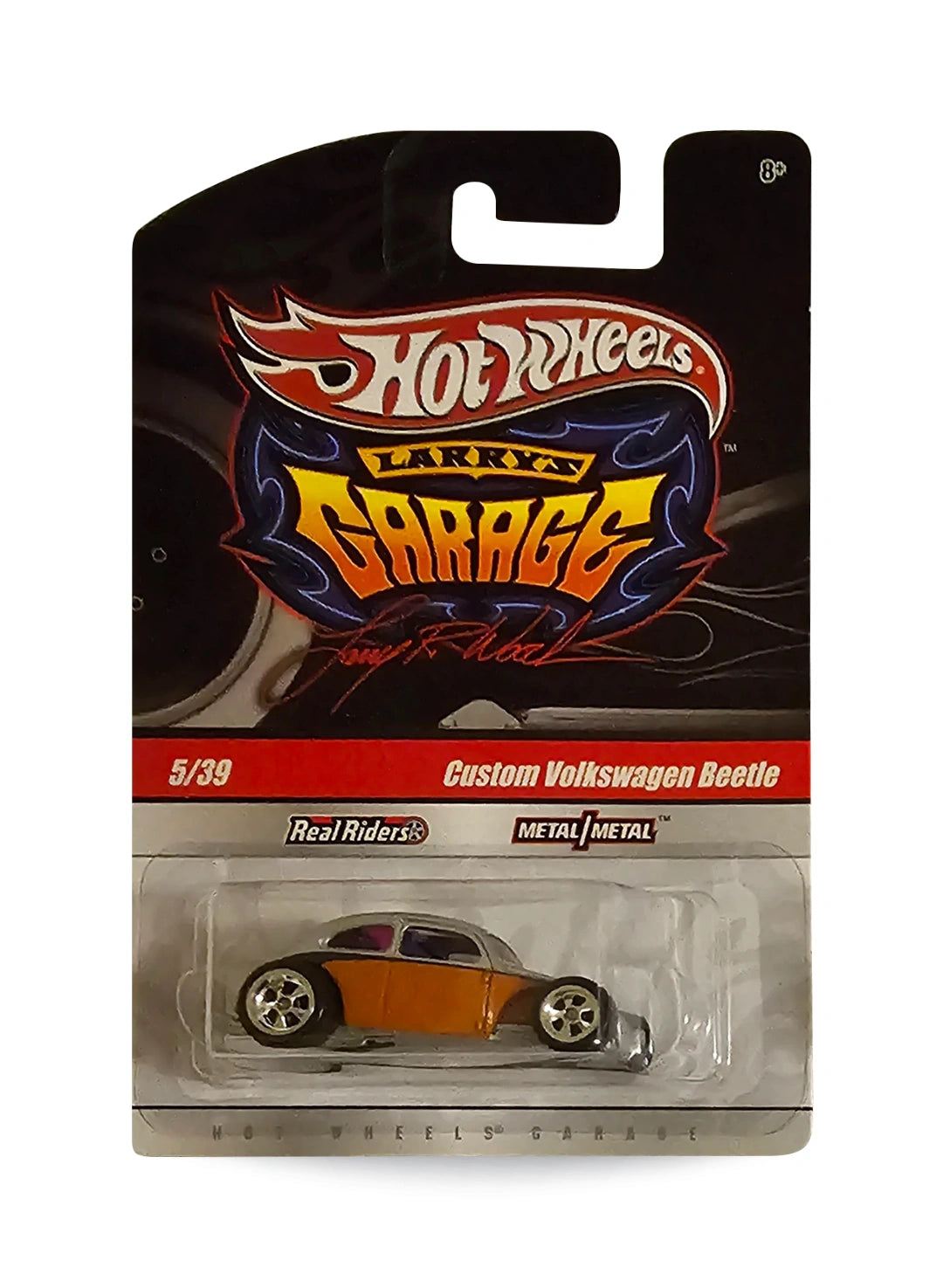 Hot Wheels Garage 2010 Custom Volkswagen Beetle 1:64 – Metallic Silver & Dark Orange