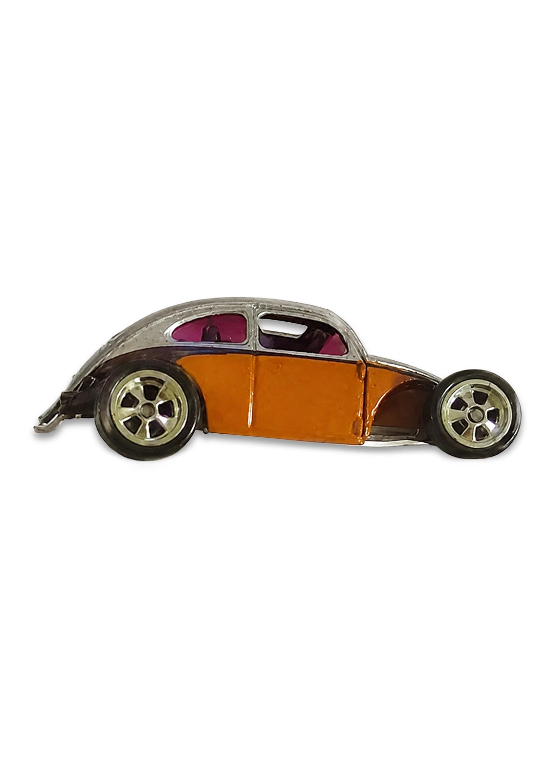 Hot Wheels Garage 2010 Custom Volkswagen Beetle 1:64 – Metallic Silver & Dark Orange