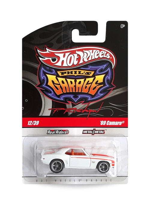 Hot Wheels Garage 2010 Chevrolet '69 Camaro 1:64 –  Metalflake White