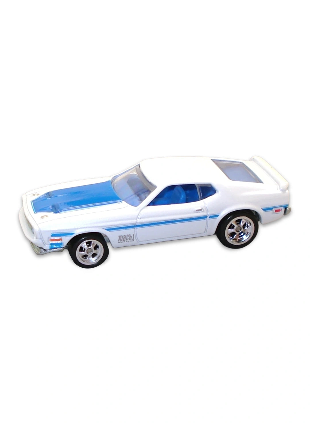 Hot Wheels Garage 2010 Ford '71 Mustang Mach I 1:64 – Metalflake White