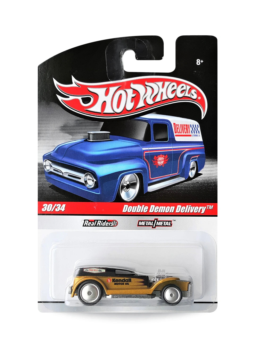 Hot Wheels Delivery Slick Rides 2010 Double Demon Delivery 1:64 – Metallic Black & Metallic Dark Gold