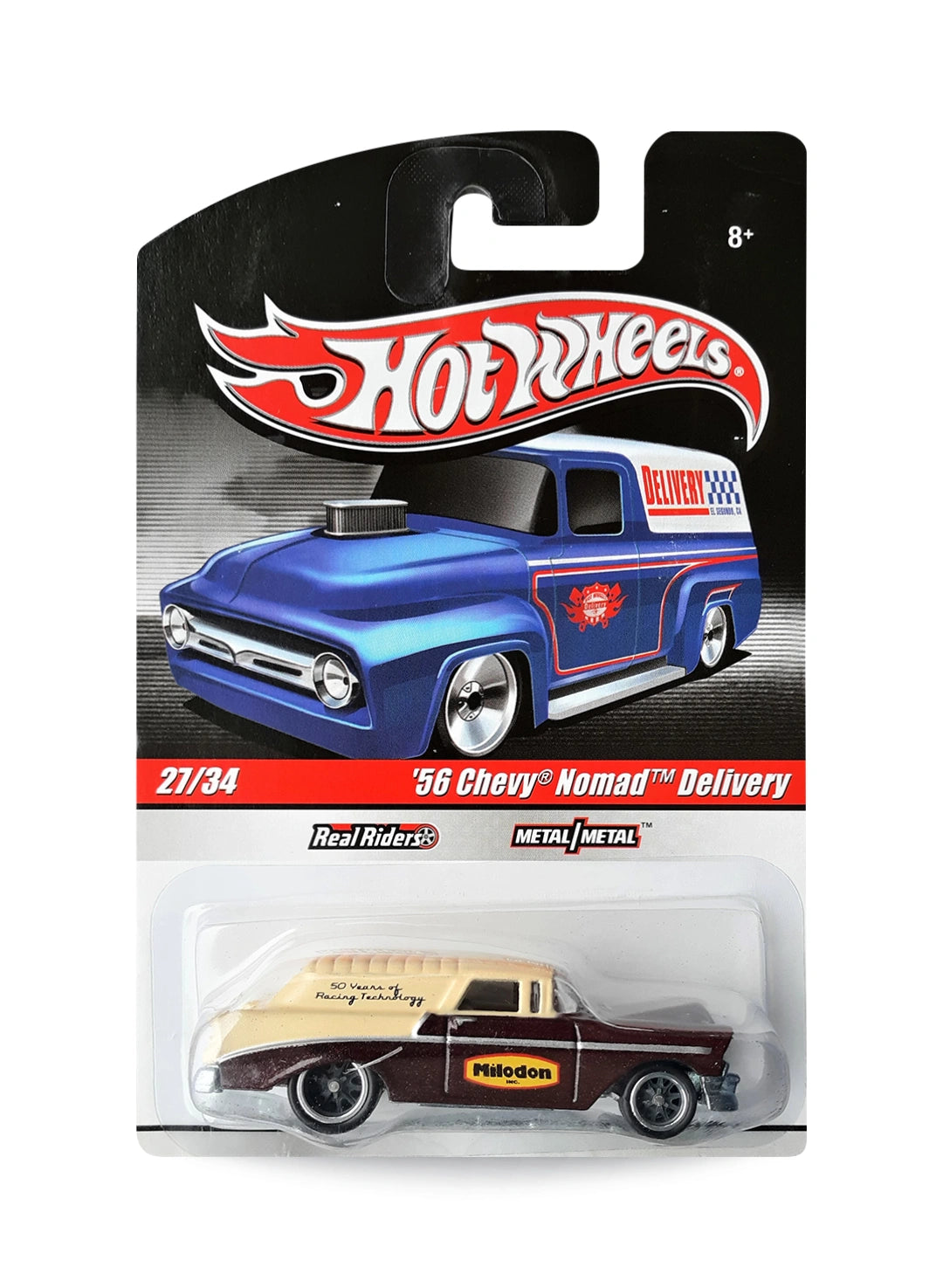 Hot Wheels Delivery Slick Rides 2010 '56 Chevy Nomad Delivery 1:64 – Metallic Dark Maroon & Tan