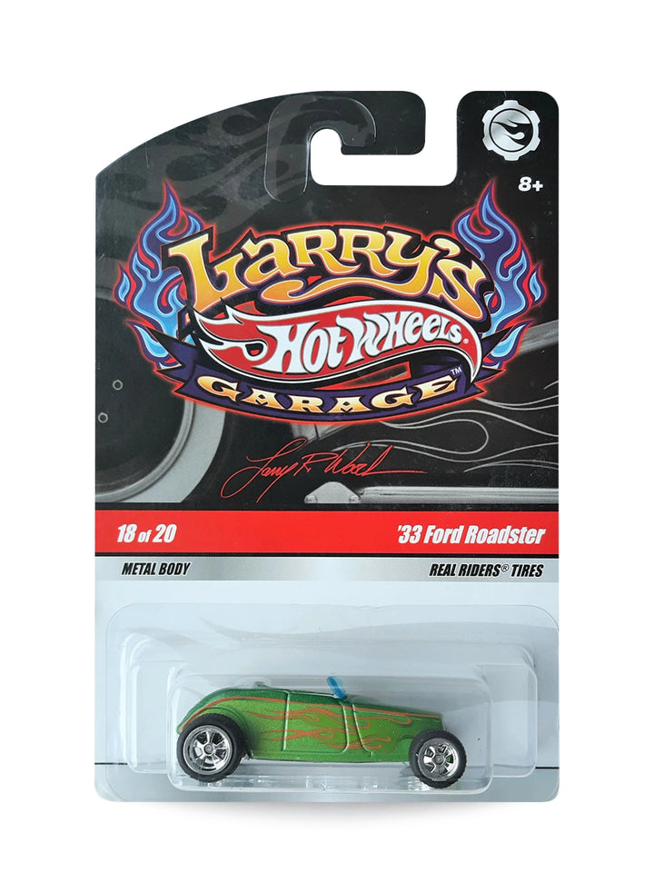 Hot Wheels Larry's Garage 2009 Ford '33 Ford Roadster 1:64 – Metallic Green