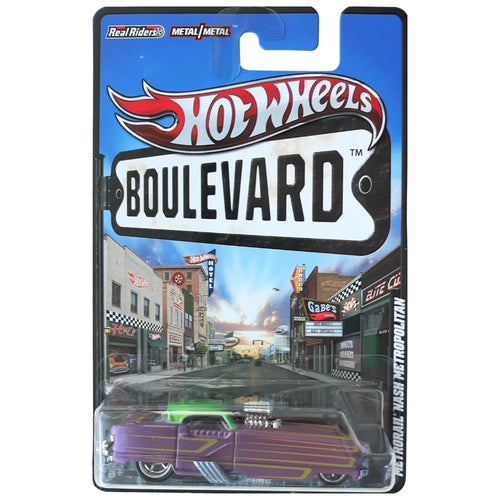 Hot Wheels 1:64 Metrorail Nash Metropolitan Purple with Green Top