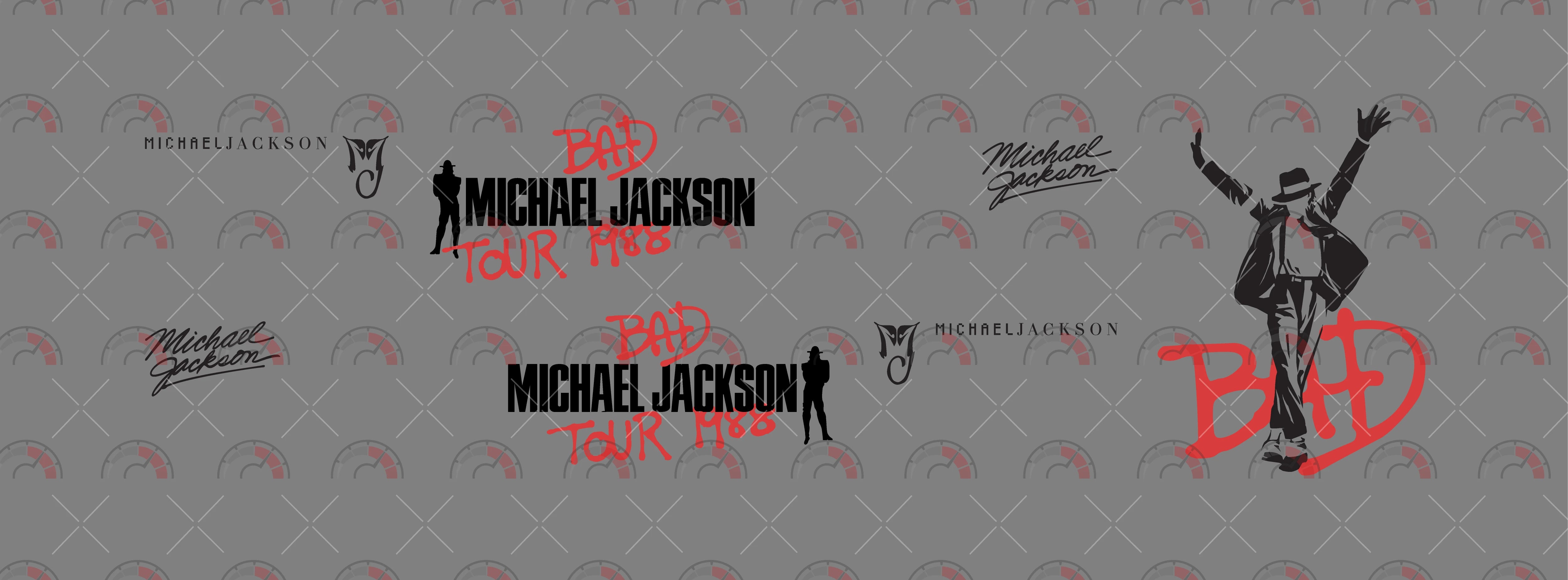 Michael Jackson Bad Tour Design Toy Car Sticker