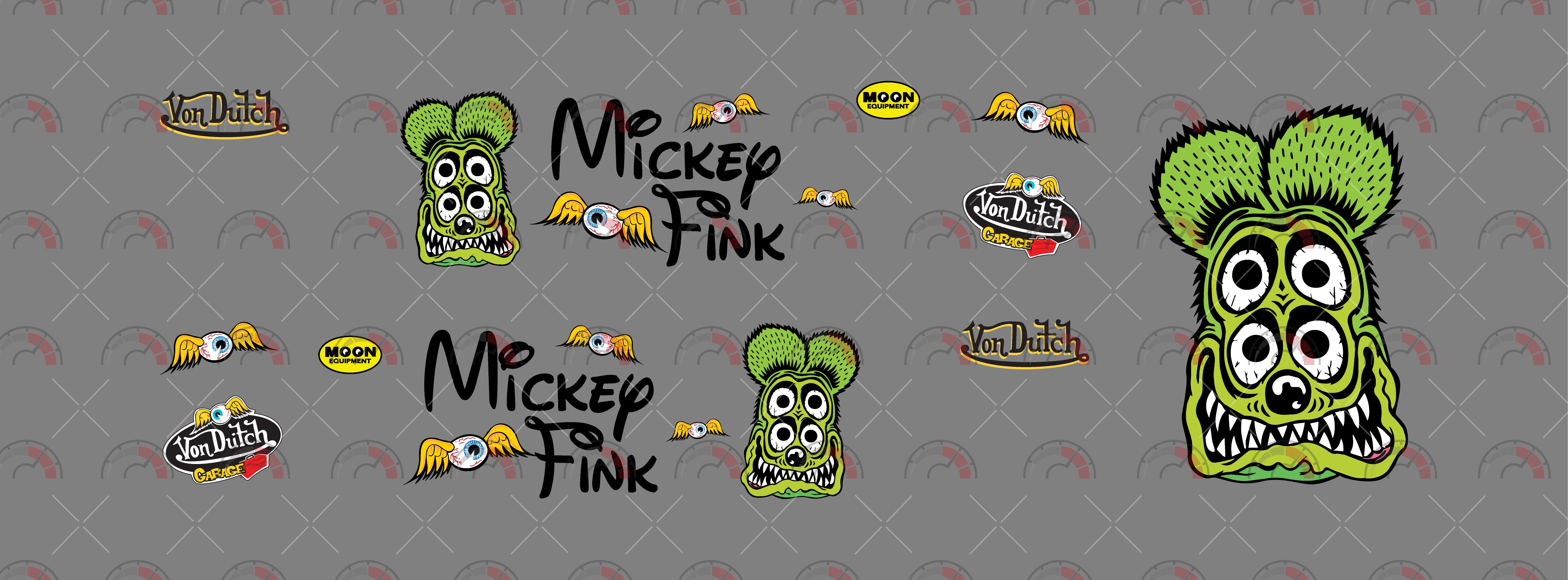 Mickey Fink 05 Design Toy Car Sticker