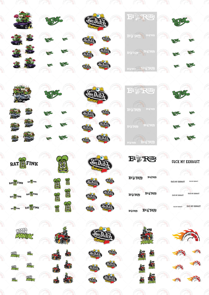 Monster Fink Eating Brain Toy car Decals