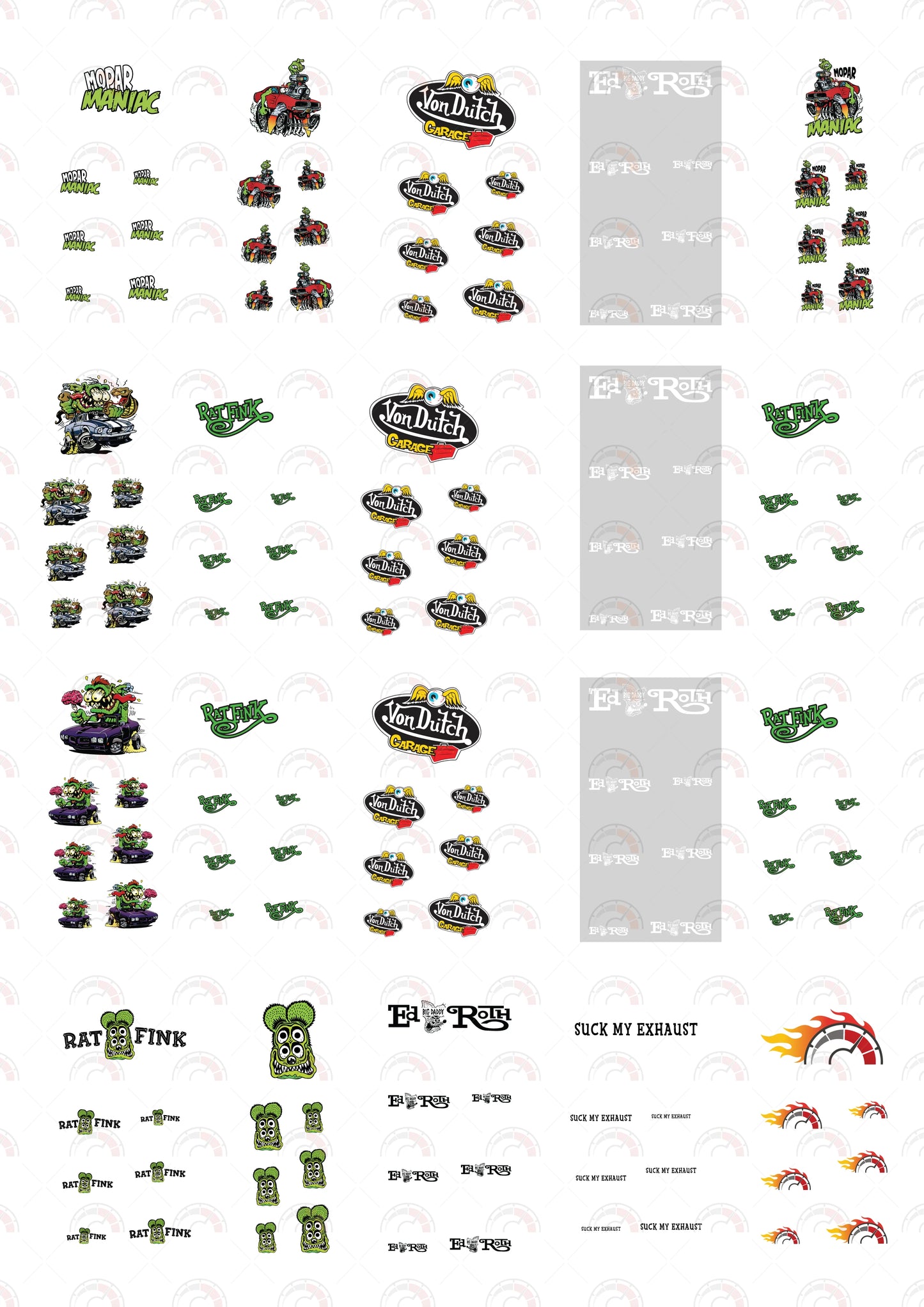 Mopar Maniac Toy car Decals