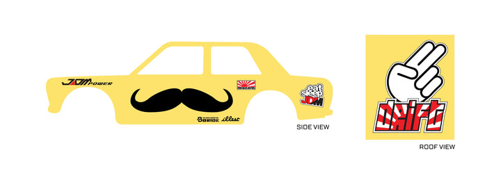 Mustache Custom Model Car Decals