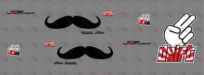 Mustache Custom Model Car Decals
