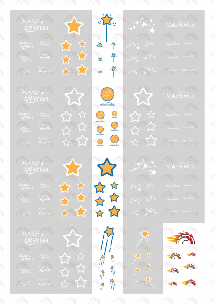Make a Wish (White) 02 Toy Car Sticker