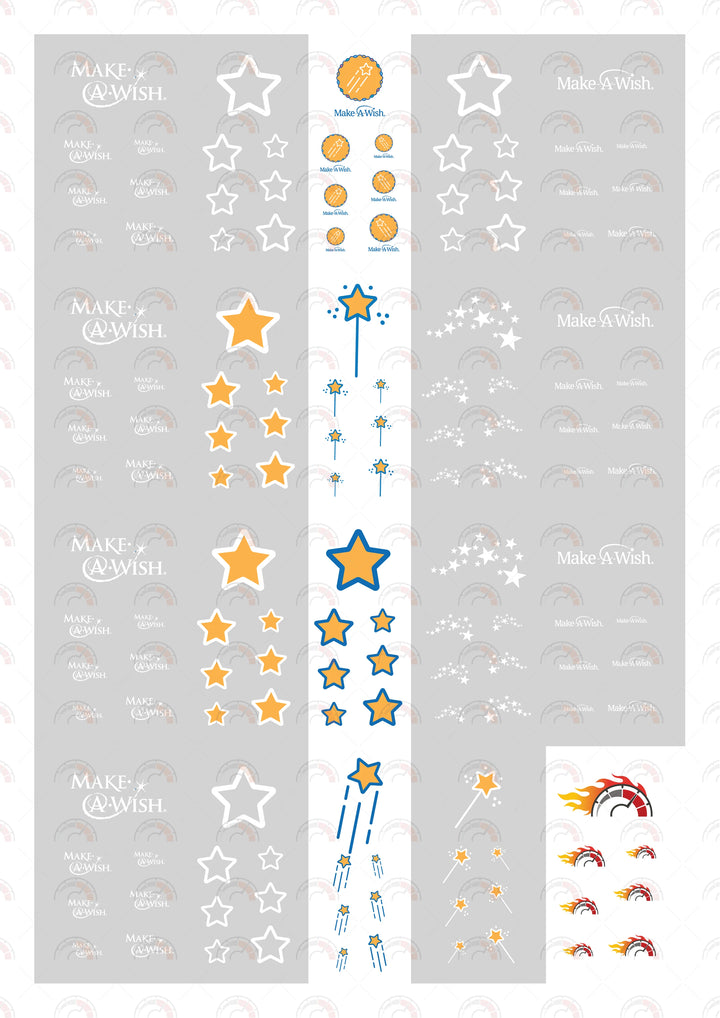 Make a Wish (White) 01 Toy Car Sticker