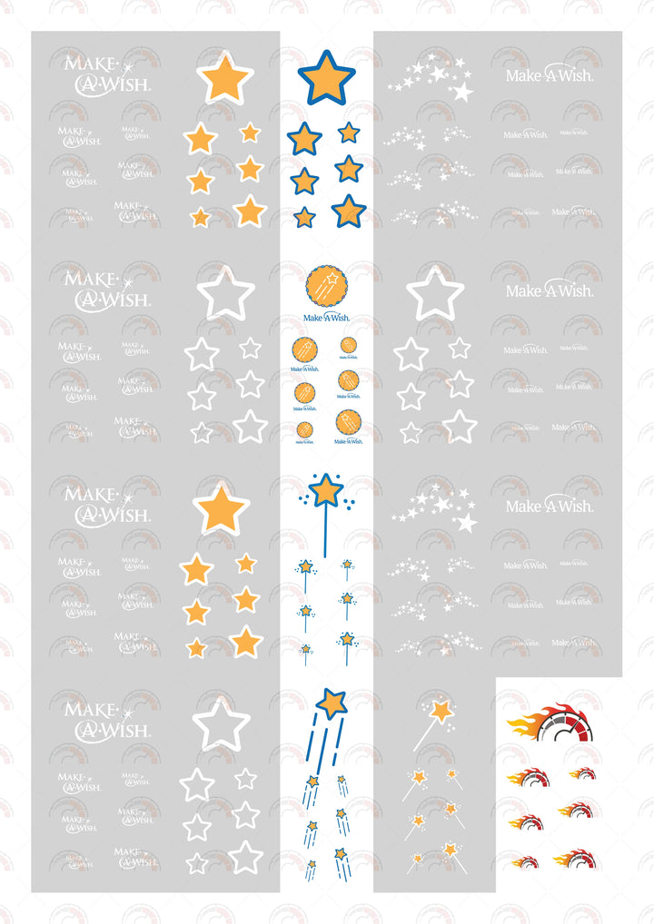 Make a Wish (White) 03 Toy Car Sticker