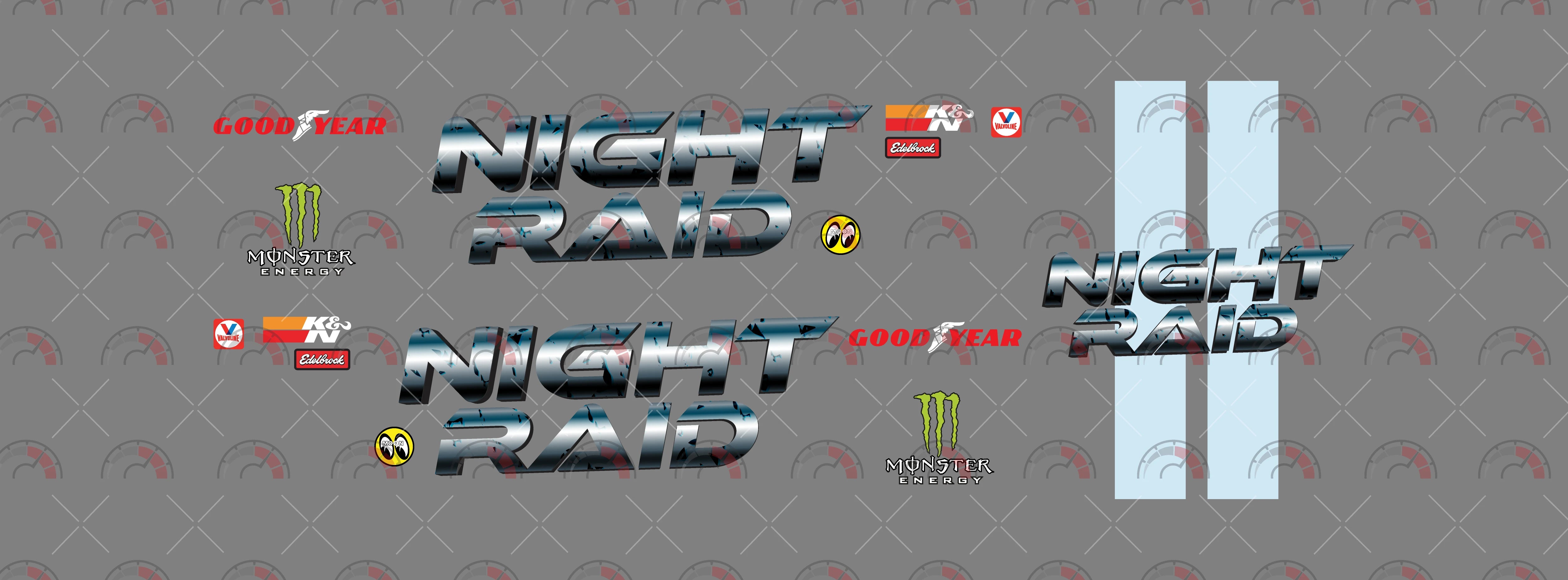 Night Raid Toy Vehicle Decals