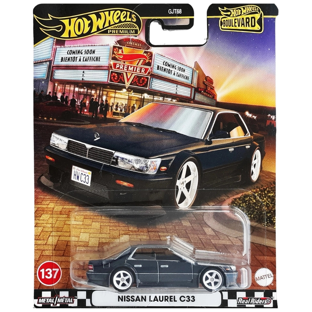 Hot Wheels 1:64 Nissan Laurel C33 Midnight Blue Metallic with Charcoal Gray Trim