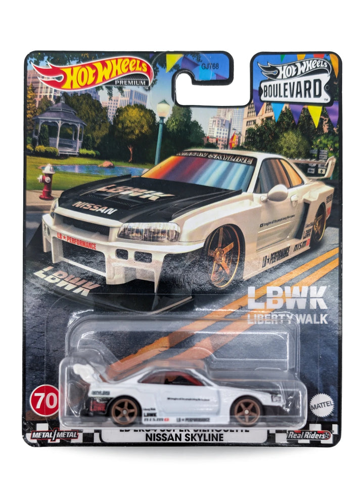 Hot Wheels LB-ER34 Super Silhouette Nissan Skyline 1:64 - White