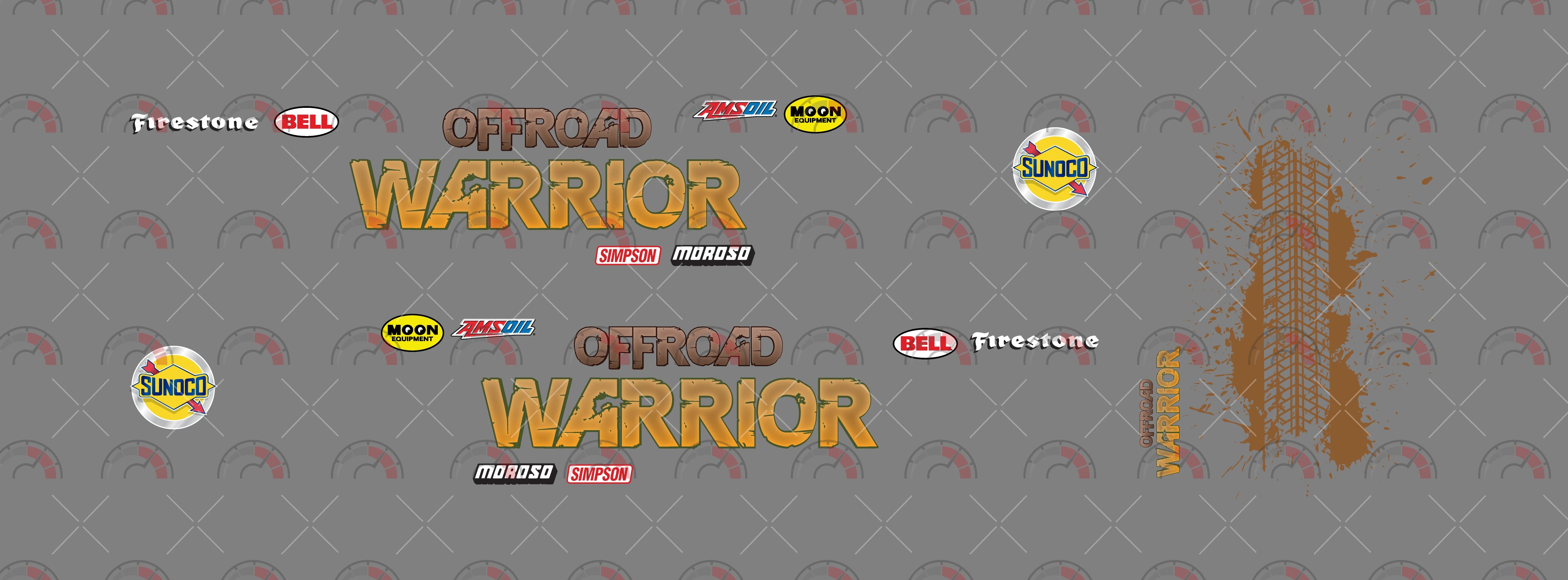 Off Road Warrior Toy car Decals