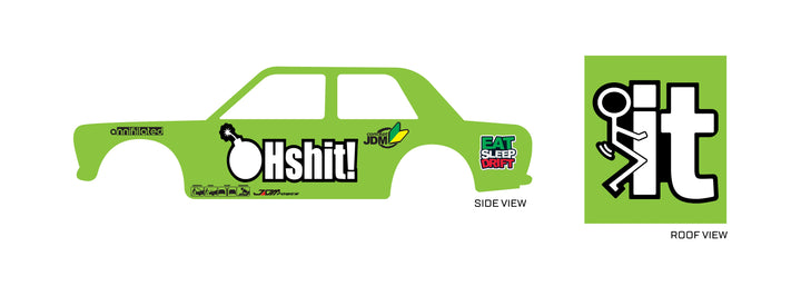 Oh Shit!Toy car Decals