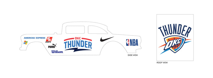 Oklahoma City Thunder Design Toy Car Sticker