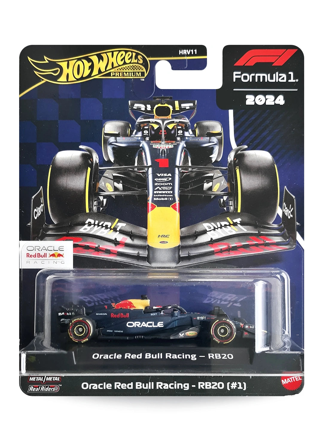 Hot Wheels 2025 Formula One Collection Mix 1 Red Bull Oracle Red Bull Racing - RB20 (#1) 1:64 – Matte Navy Blue