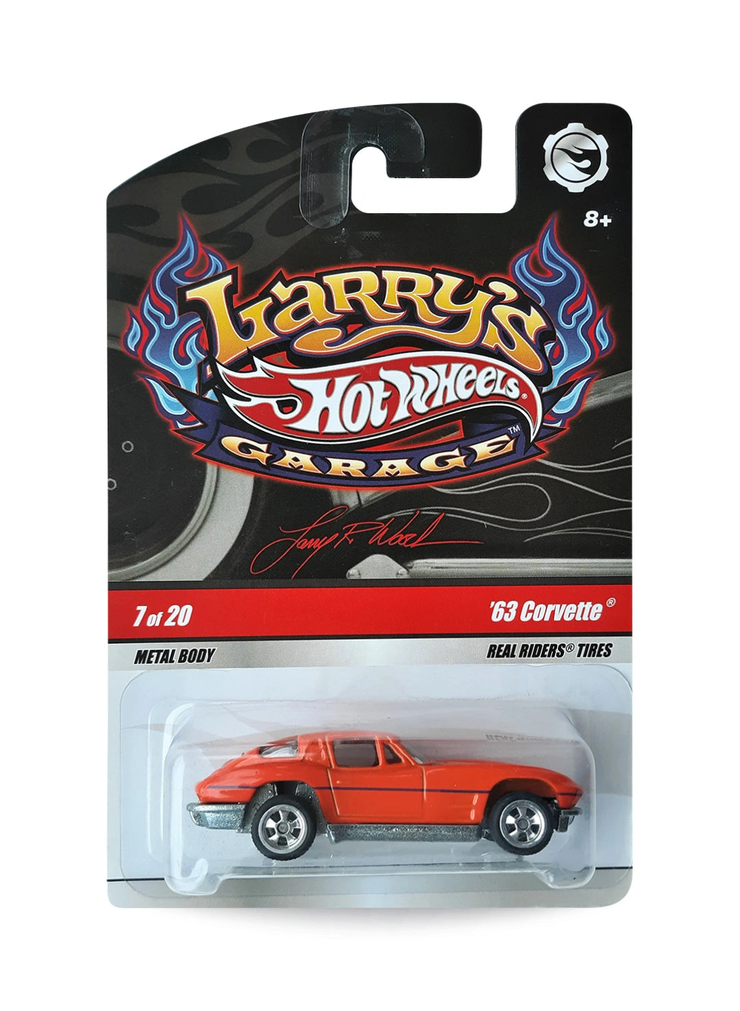 Hot Wheels Larry's Garage 2009 Chevrolet '63 Corvette 1:64 – Orange