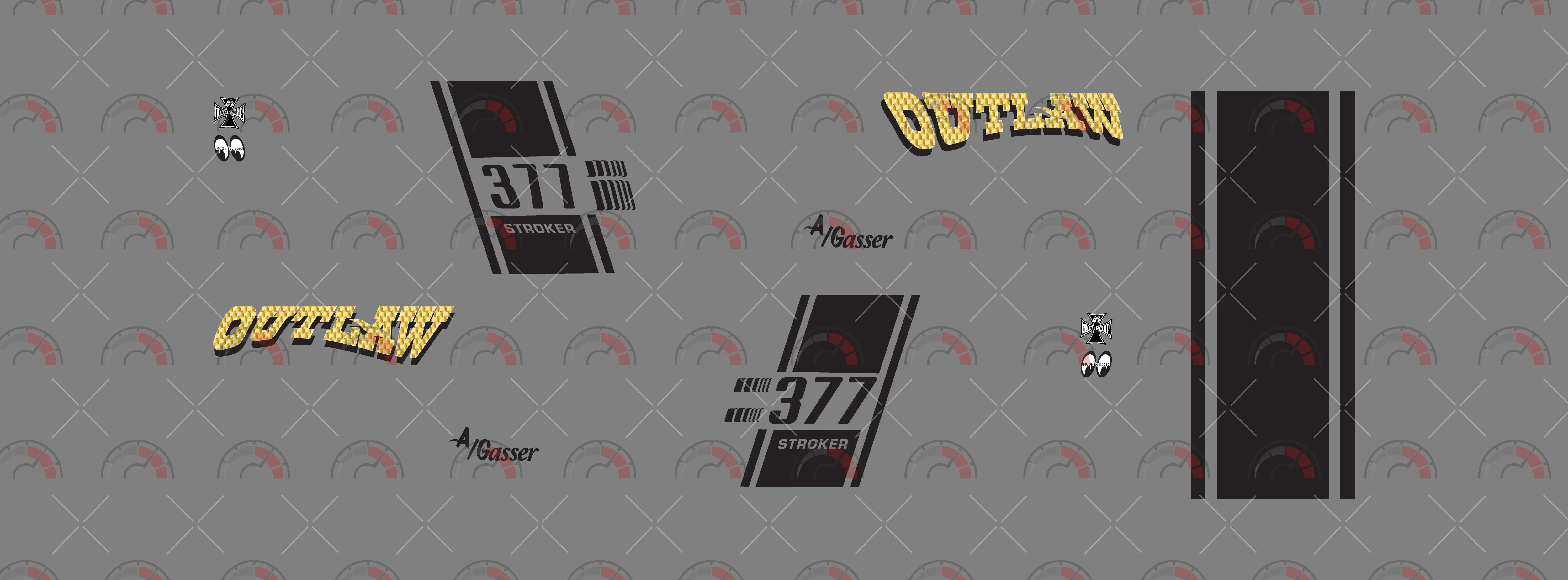 Outlaw Toy car Decals