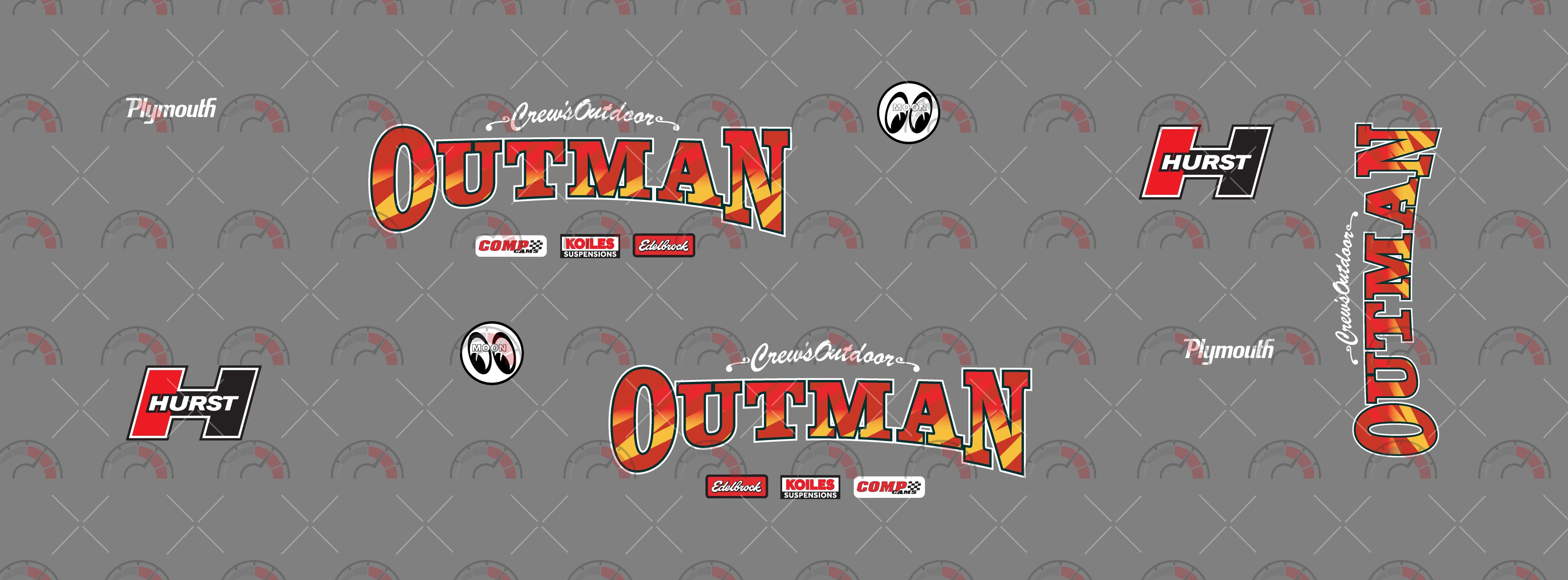 Outman Toy car Decals