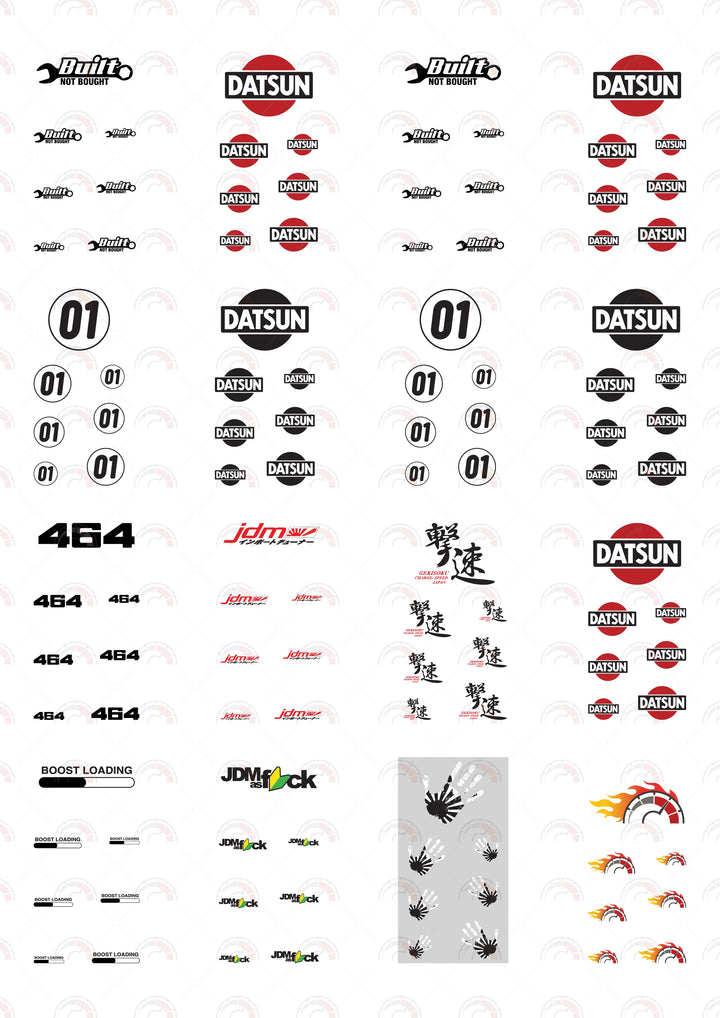 Built not Bought Car Decals